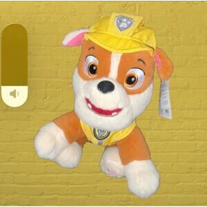 Gund Paw Patrol Rubble Plush Stuffed Animal 10" Puppy Dog Toy Nursery Party Gift